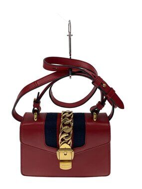 Gucci Handbag Sylvie Shoulder Bag Leather Red